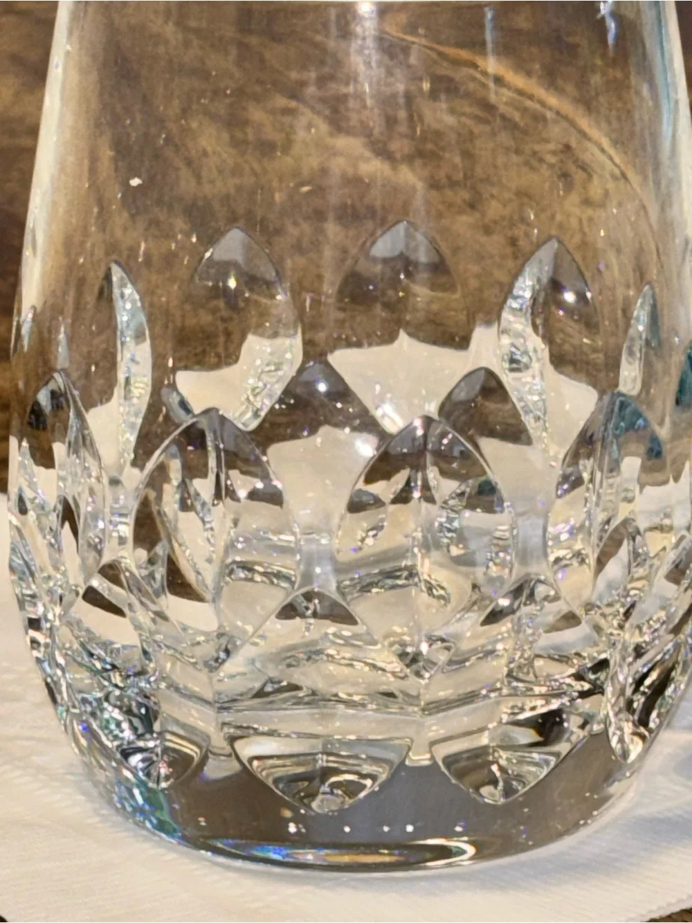 Nachtmann Diamant Crystal Old Fashioned Whiskey Tumbler Heavy Cut Glass